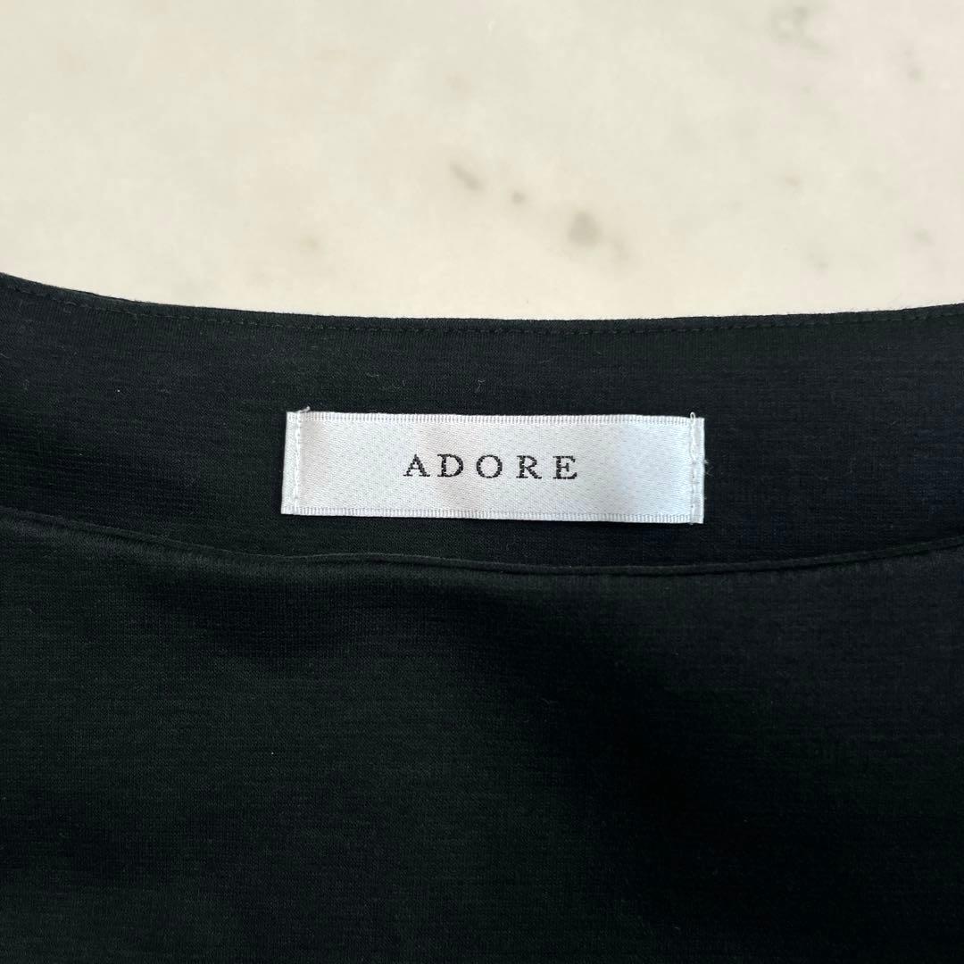 極美品✨ADORE タックスリーブブラウス ブラック 綿100% 日本製 洗える
