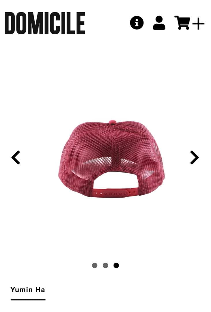 Yumin Ha マルーンエンジェルガールキャップ