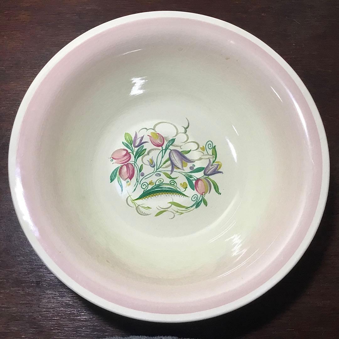 スージークーパー◆大きいボウル ピンク◆ドレスデンスプレイ サラダボウル