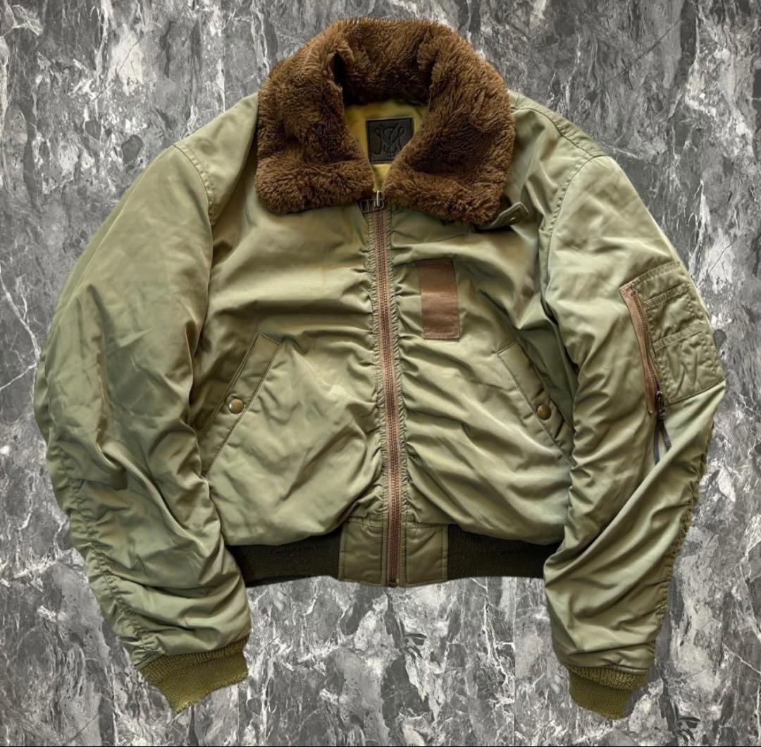 Vintage デザイン フライトジャケット ブルゾン 古着