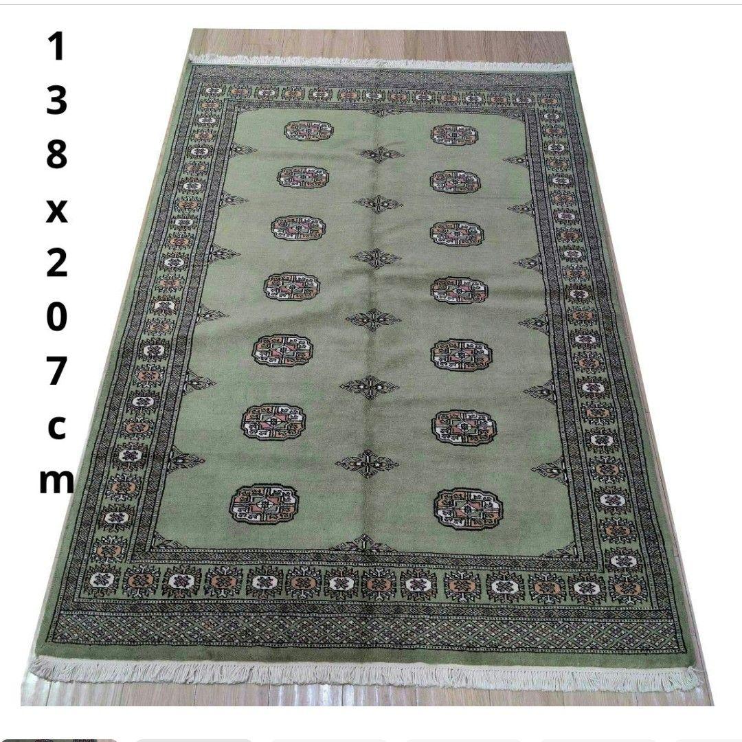 138x207cmパキスタン手織り絨毯(870)リビング・ペルシャ・ギャッベ・毛