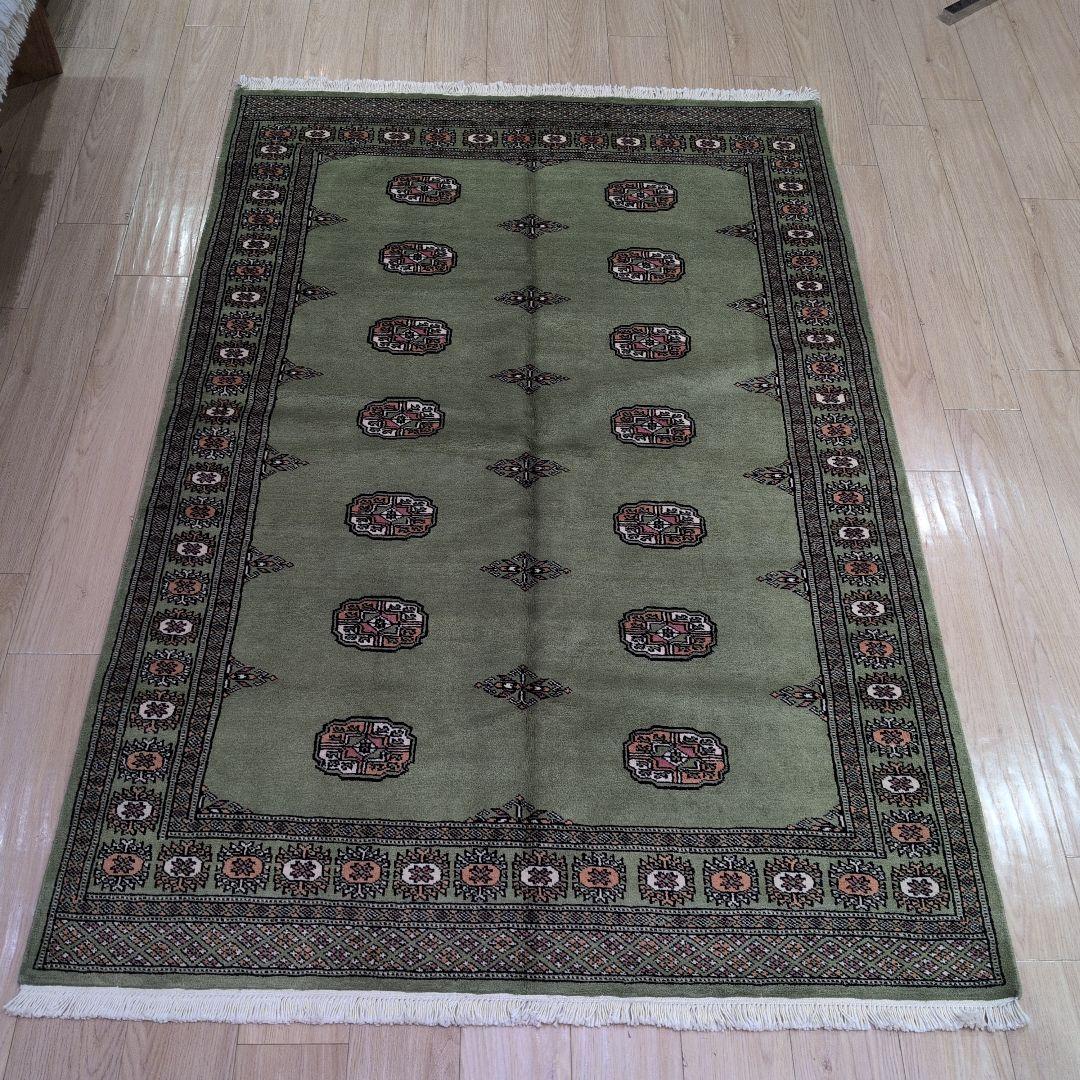 138x207cmパキスタン手織り絨毯(870)リビング・ペルシャ・ギャッベ・毛