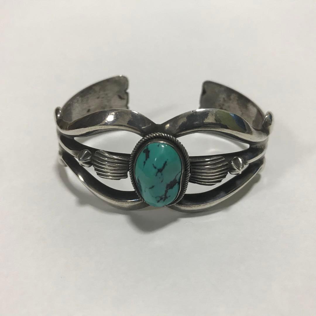 バングル　インディアンジュエリー　ターコイズ　ナバホ族