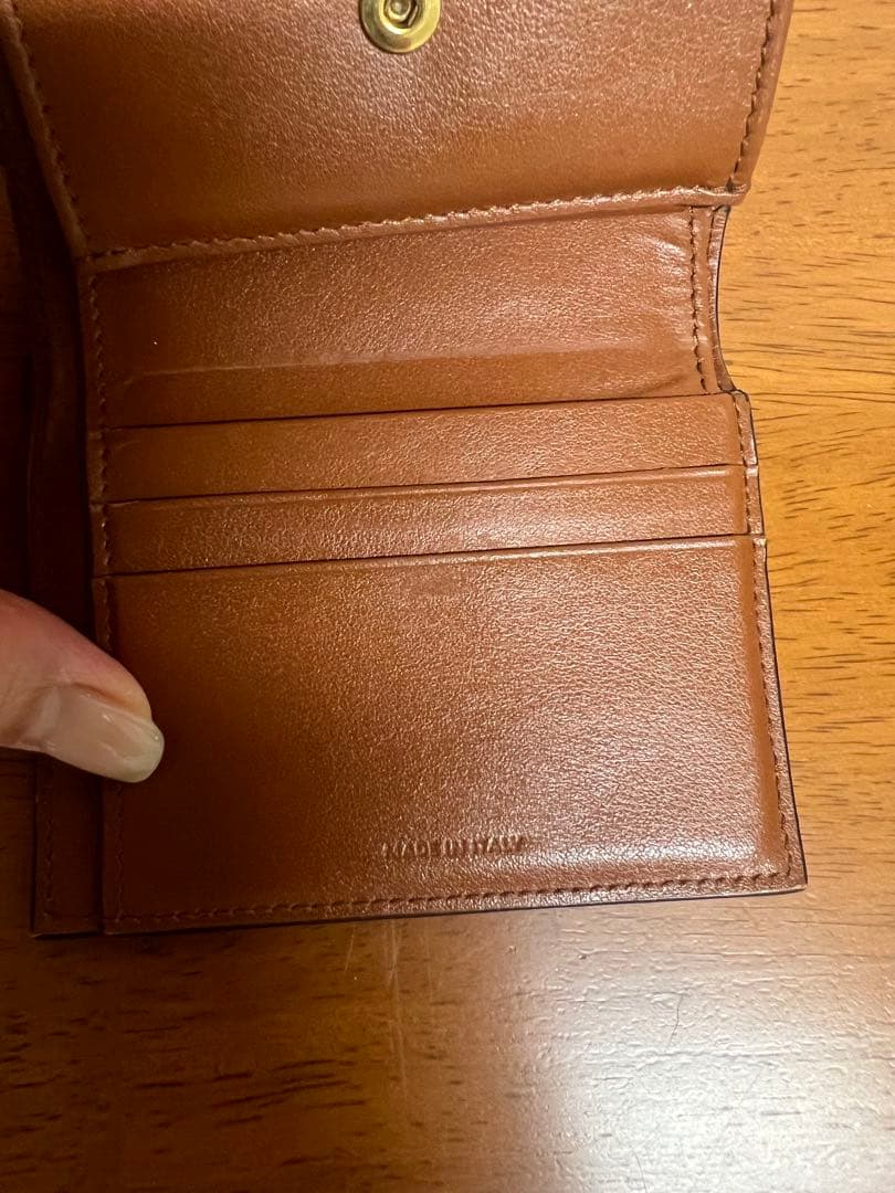 CELINE チェック柄 三つ折り財布