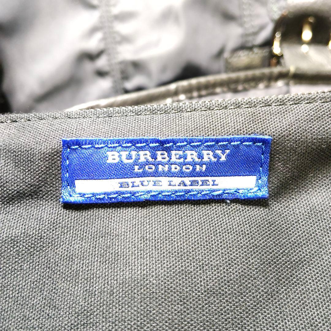 美品 BURBERRY BLUE LABEL トートバッグ メタルロゴ