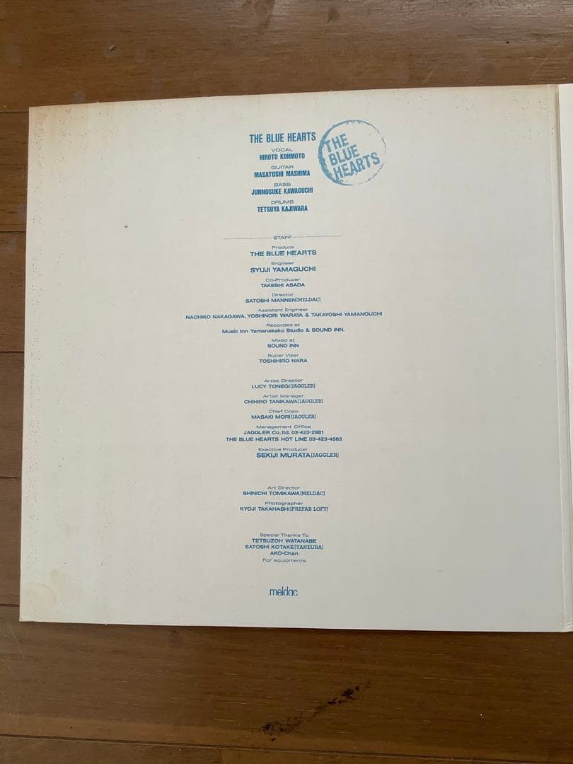 THE BLUE HEARTS LP レコード　初回ダンボールジャケ