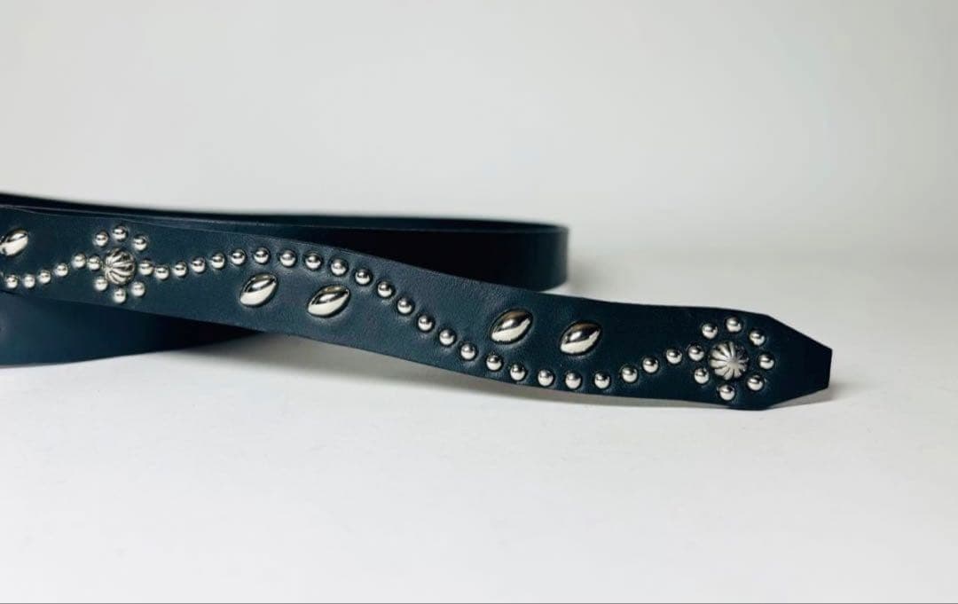 【新品未使用】スタッズナローベルト18mm幅 ダブルリーフhtcナロー好き