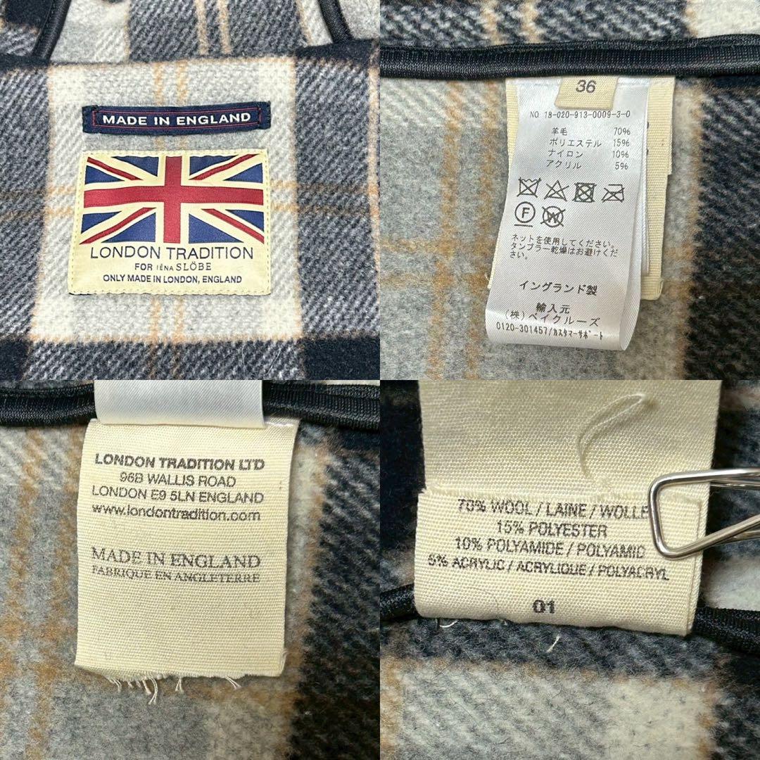 美品 ロンドントラディション スローブイエナ ダッフルコート 36 裏地チェック