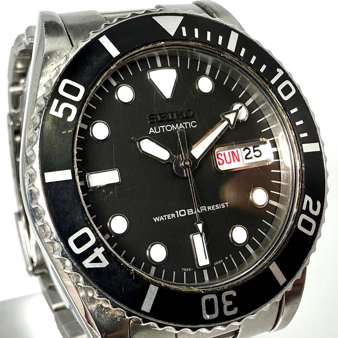 【美品/稼働品】セイコー ダイバーズ オートマチック 腕時計 7S26-0050