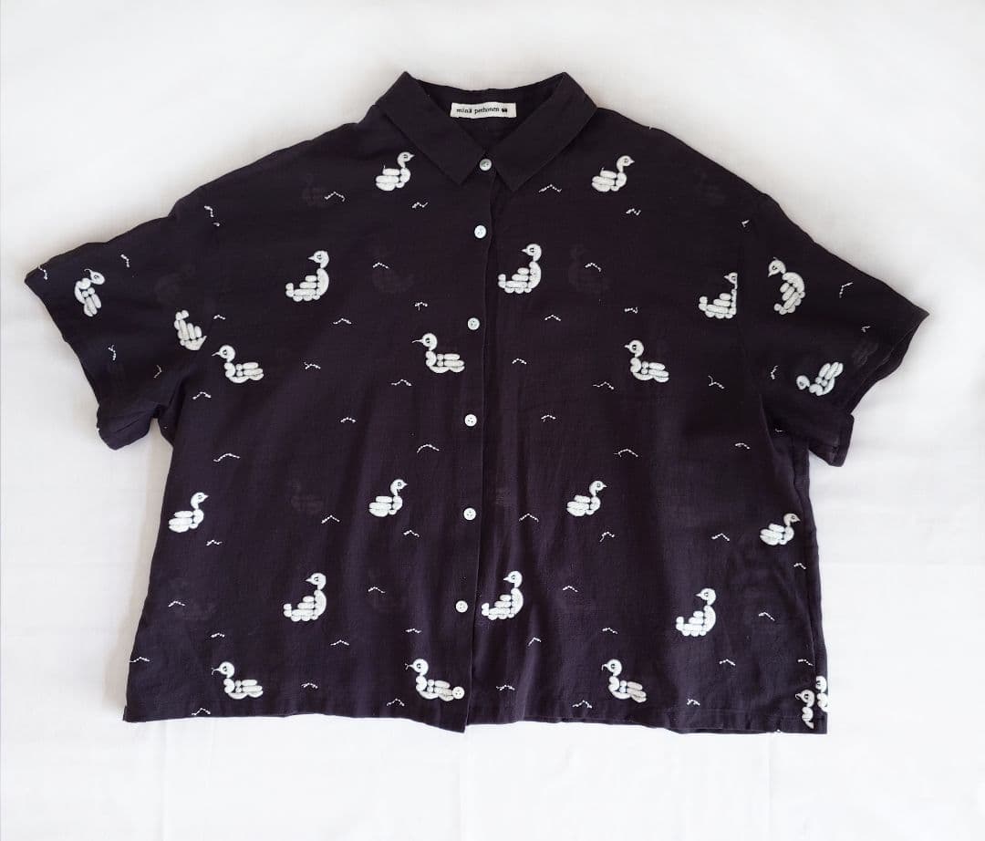 ミナペルホネンlake bird ブラウス 40 mina perhonen