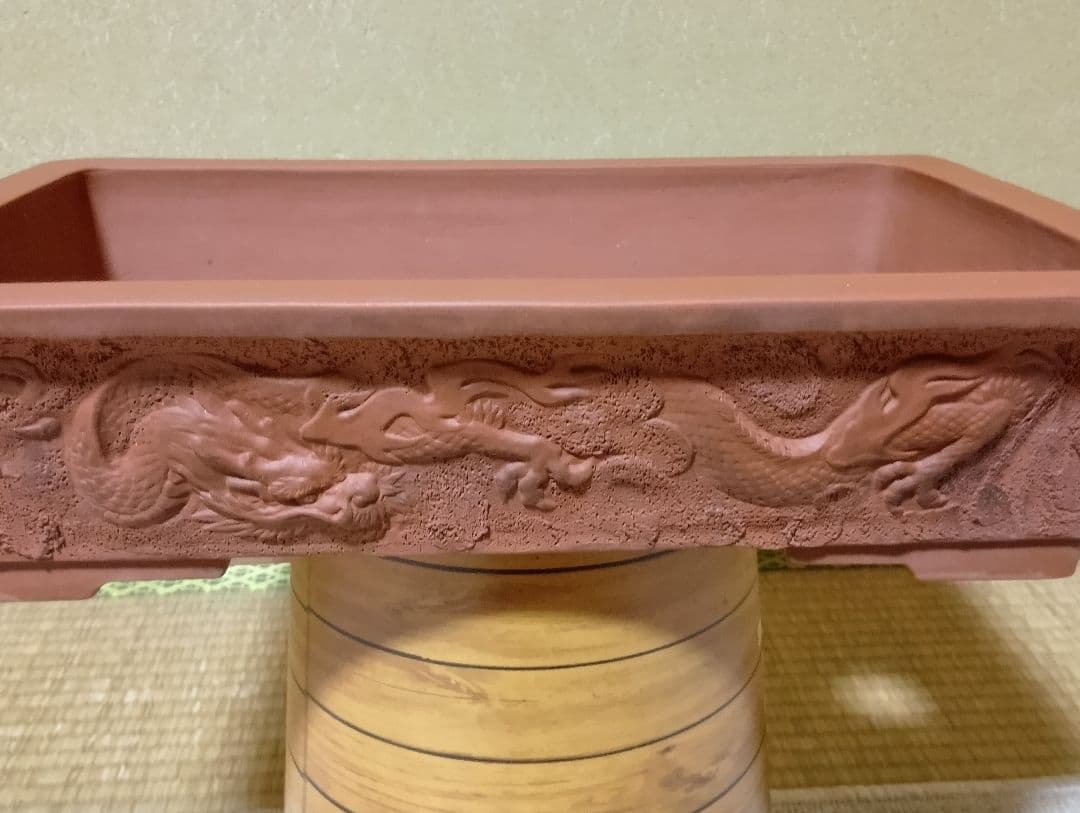 朱泥長方鉢、誠山造印‼️再値下げ‼️