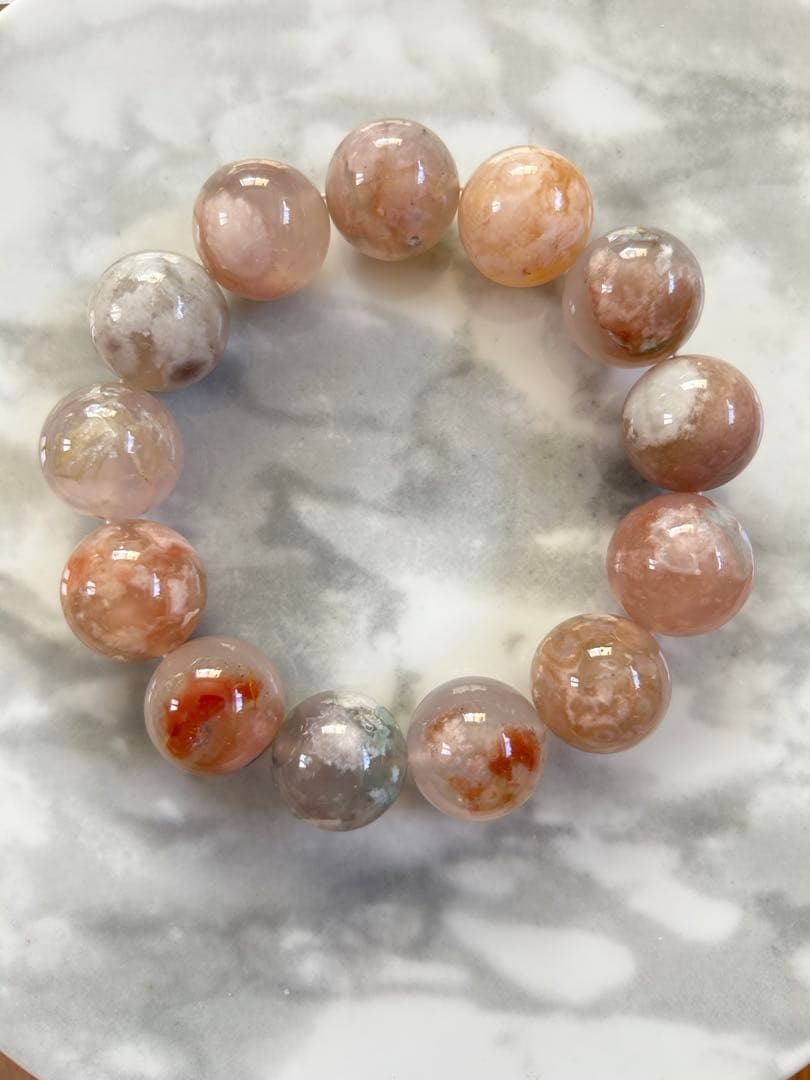 桜瑪瑙　ブレスレット18.2