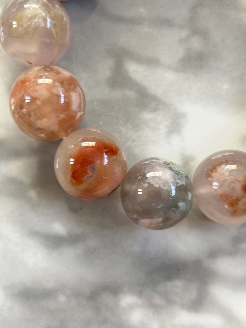 桜瑪瑙　ブレスレット18.2