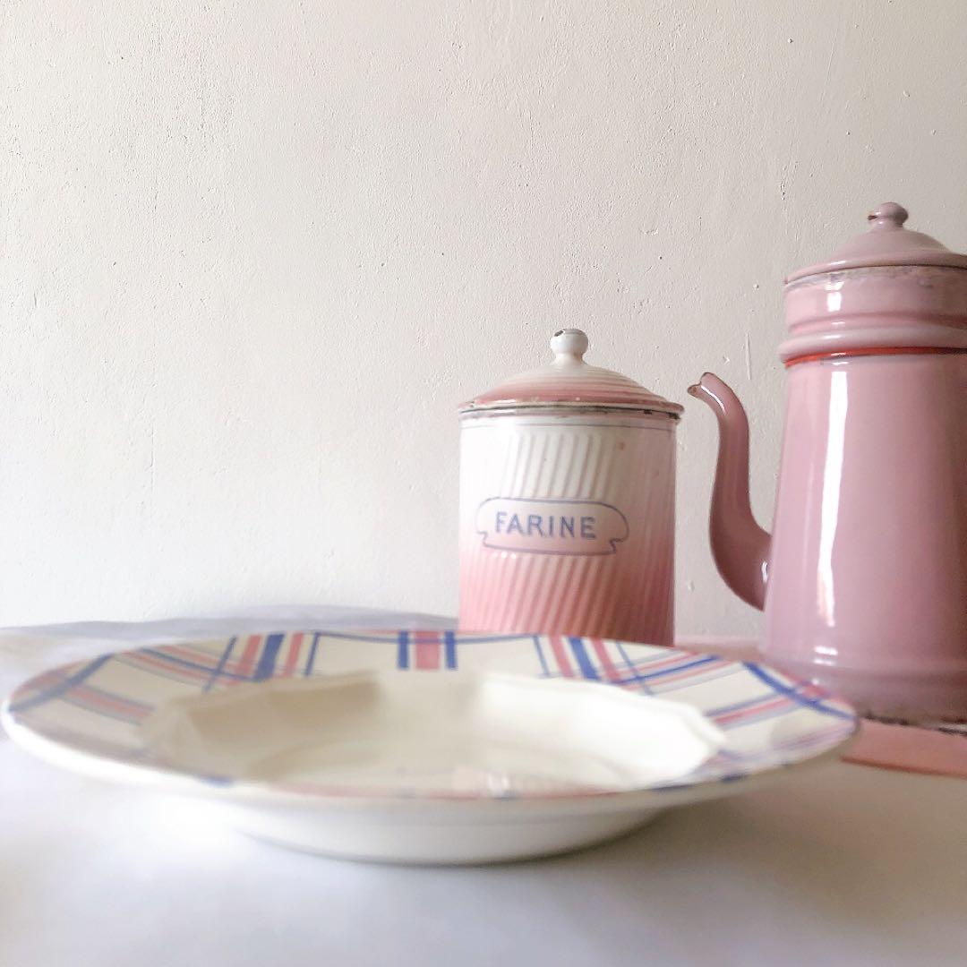 クレイユエモントロー HBCM スーププレート　B フランスアンティーク食器