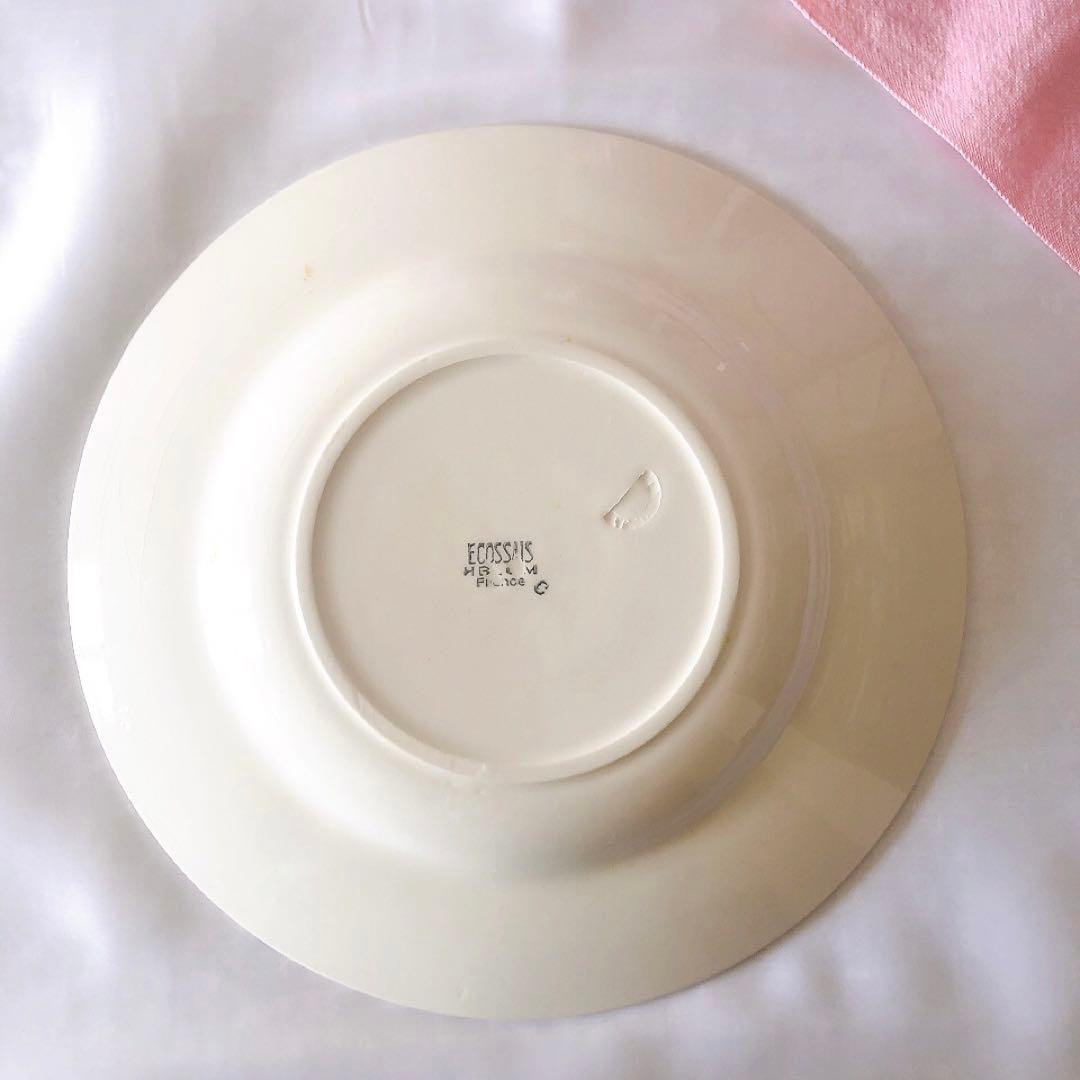 クレイユエモントロー HBCM スーププレート　B フランスアンティーク食器