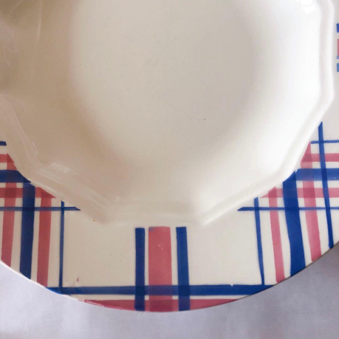 クレイユエモントロー HBCM スーププレート　B フランスアンティーク食器