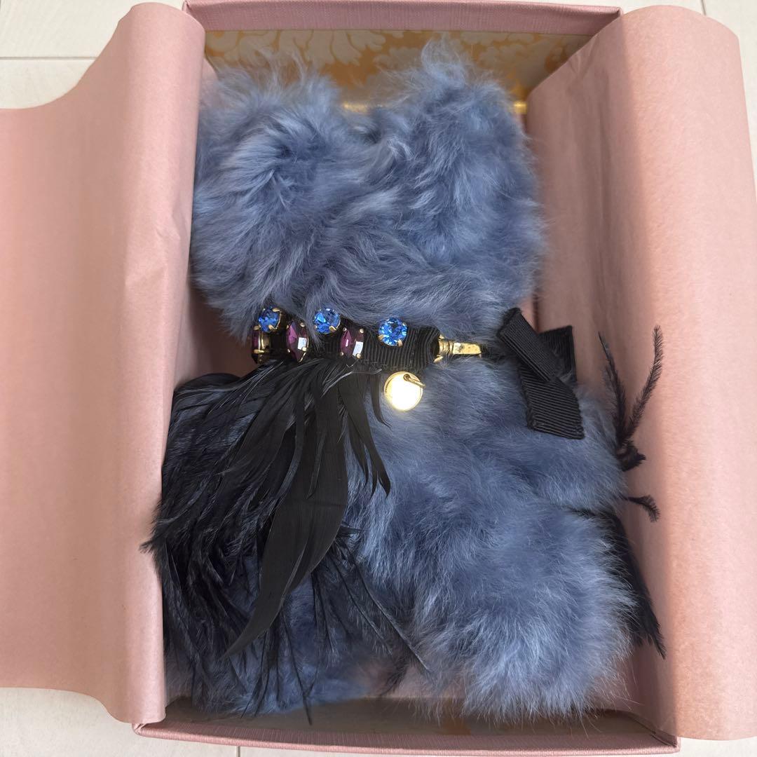 Miu Miu★ねこストーンバッグチャーム★ファーモンスター キーホルダー