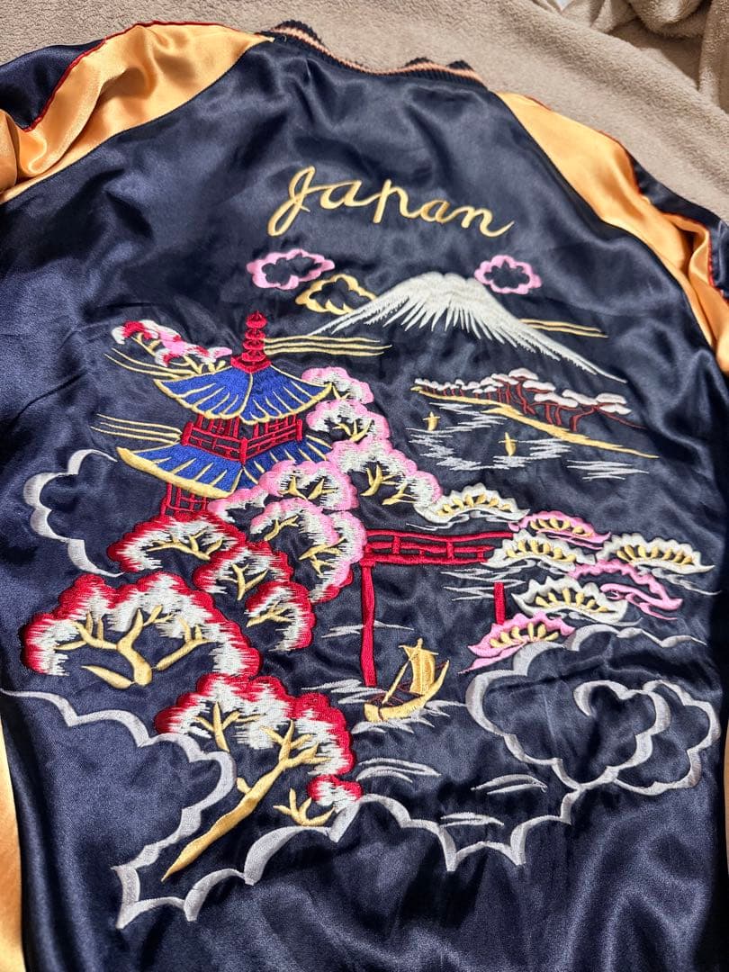 ２面用 テーラー東洋 桜 USA 日本限定 スカジャン vintage サテン