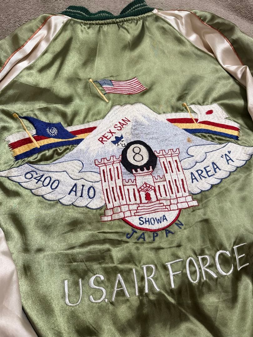 ２面用 テーラー東洋 桜 USA 日本限定 スカジャン vintage サテン