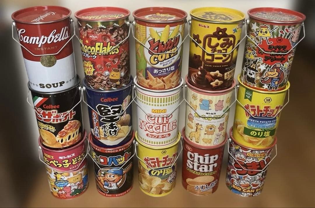 お菓子　スチール缶　ペール缶　15個セット