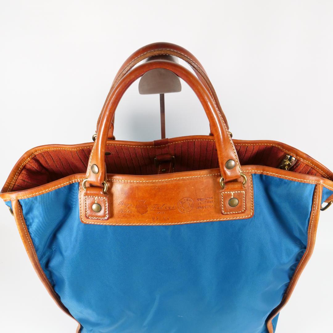 美品✨フェリージ 03-44 トートバッグ 2way ナイロン×レザー A4可