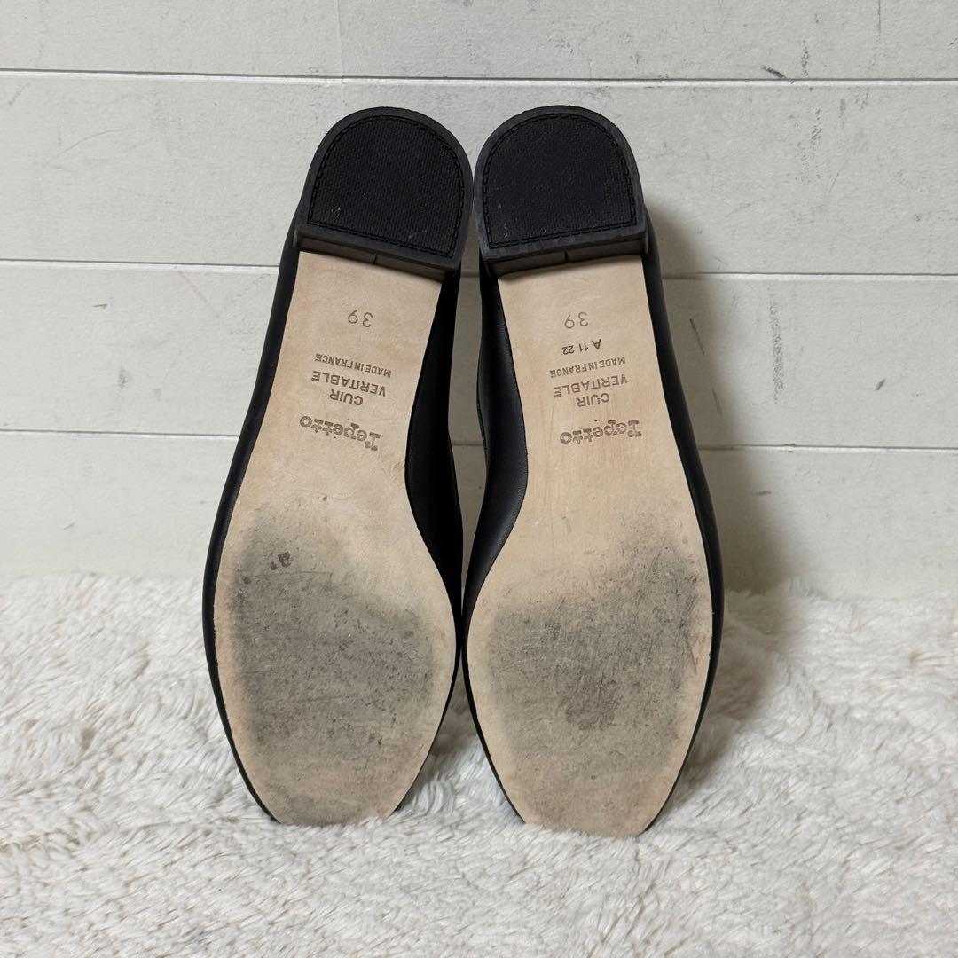 極美品✨レペット　カミーユ　バレリーナシューズ　パンプス　レザー　ブラック　39