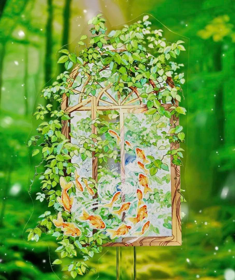 海外マスキングテープ巻売り 夏日汽水 金魚 装飾マスキングテープ