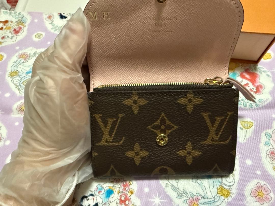 ルイヴィトン ポルトモネロザリ ピンク※イニシャル刻印あり