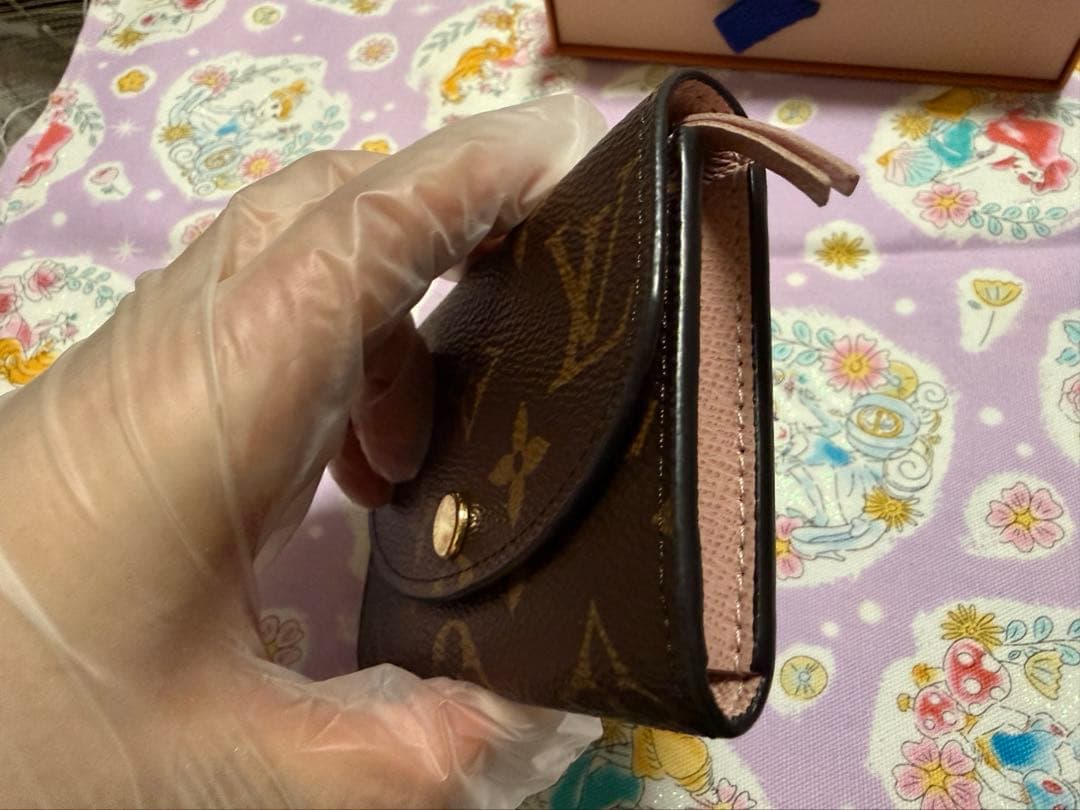 ルイヴィトン ポルトモネロザリ ピンク※イニシャル刻印あり