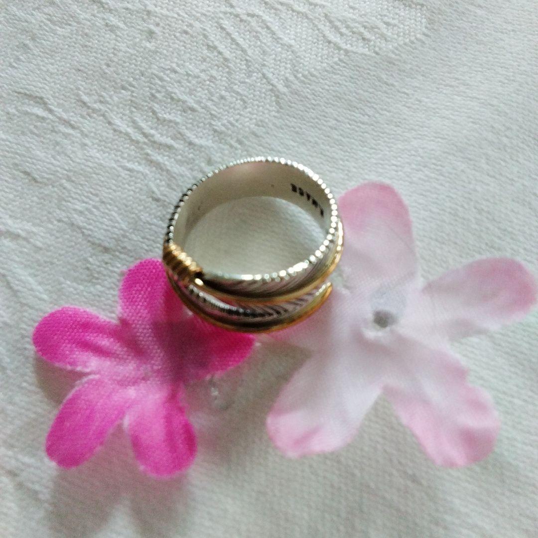 ハーヴィーメイス　ナバホ　インディアンジュエリー12KGF 　フェザーリング