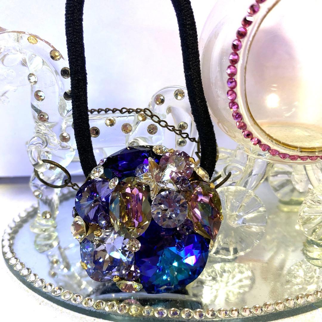 しゃこぷさま❤️ゴージャス　ビジュー　ヘアゴム　スワロフスキー