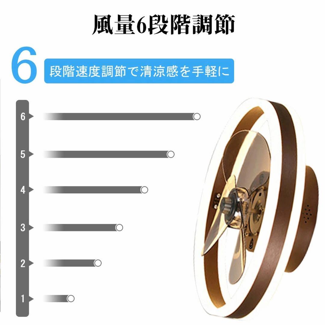 シーリングファン リング型 ブラック逆回転機能 空気循環 DCモーター