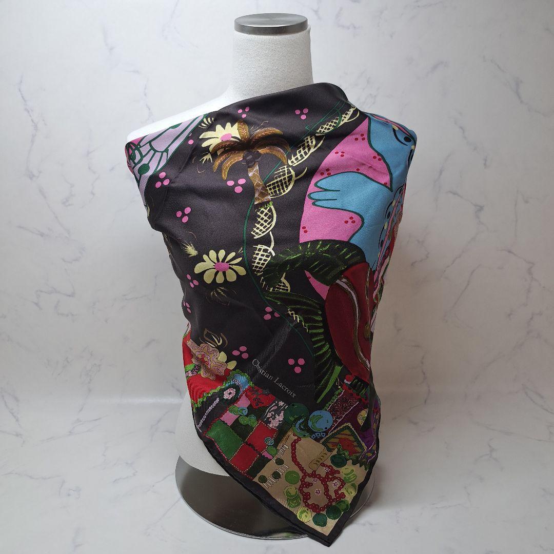 20251209 クリスチャンラクロワ　スカーフ　ハート　ヤシの木　花　魚