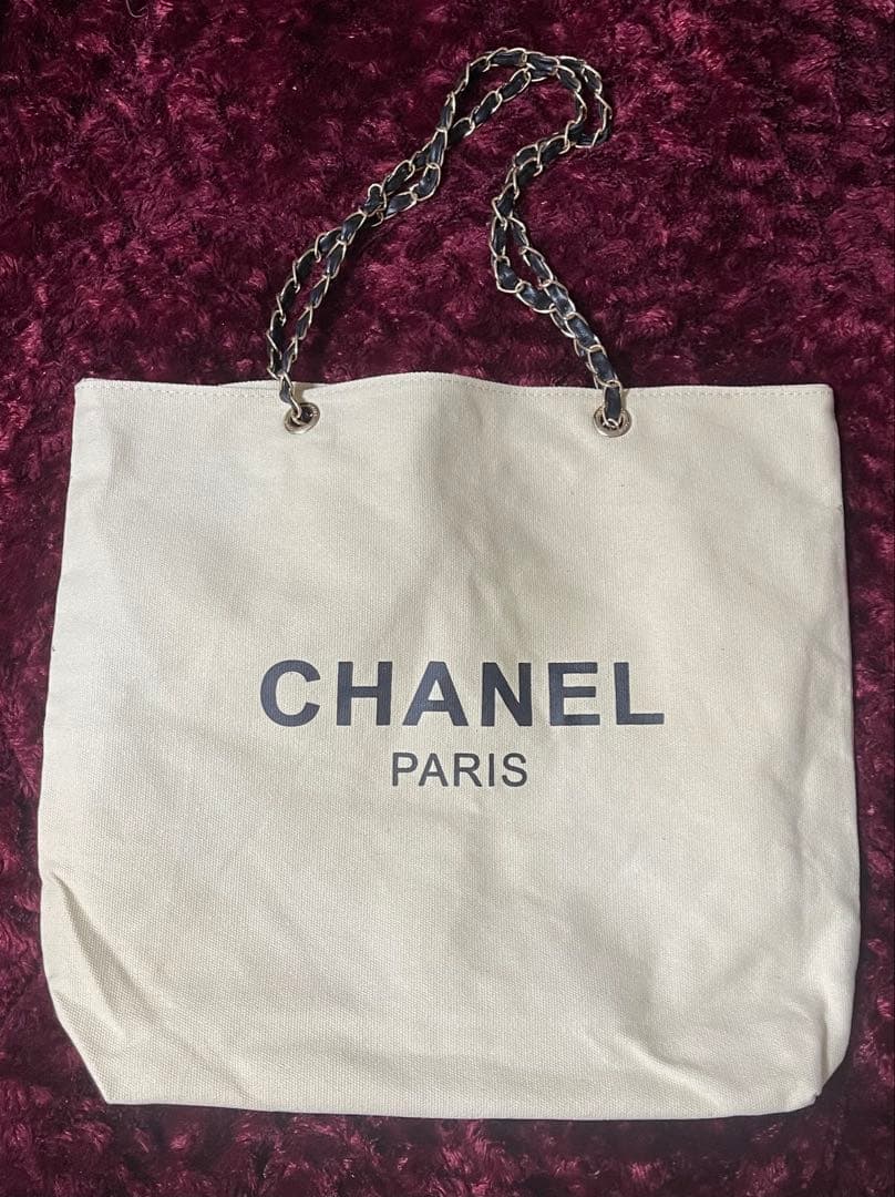 CHANEL ノベルティ チェーントートバッグ ベージュ