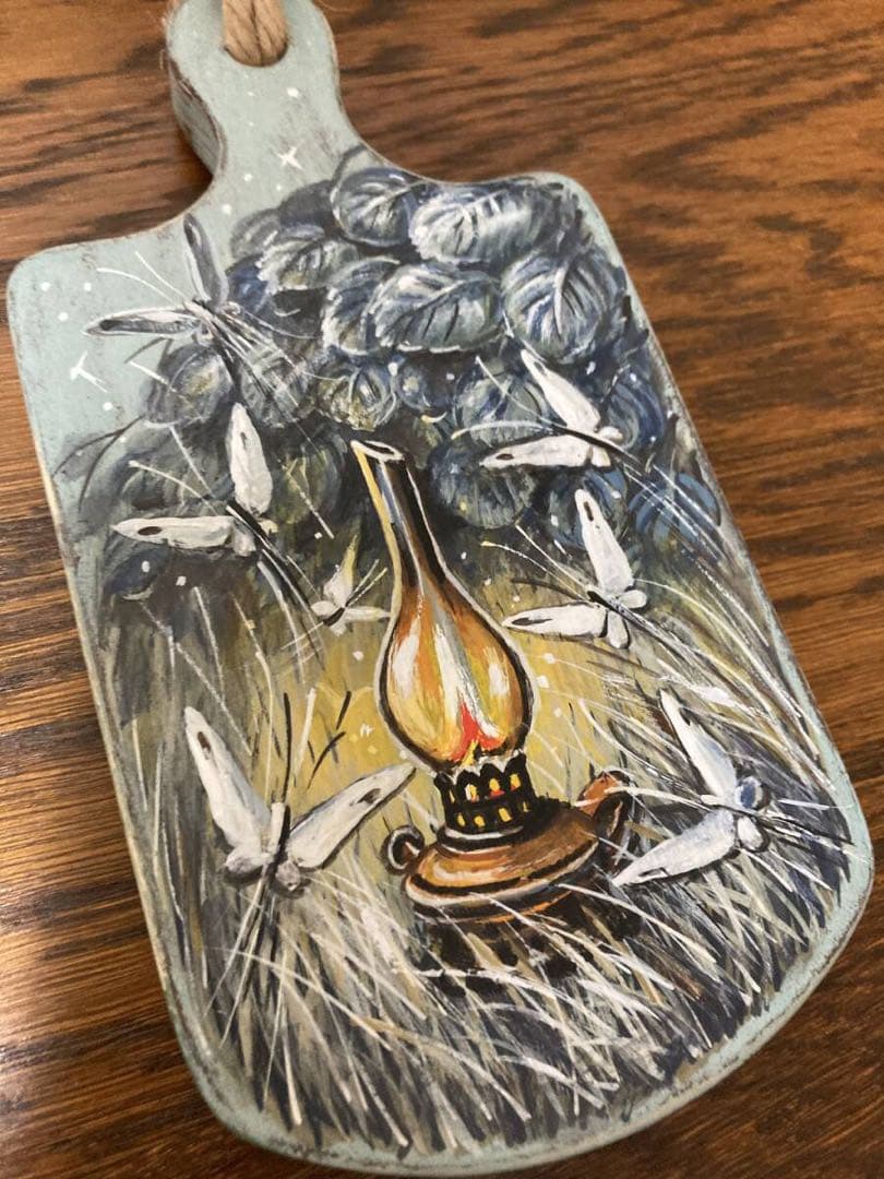 ロシア雑貨☆『霧の中のハリネズミ』木製壁掛け飾り マトリョーシカ ガリーナ作