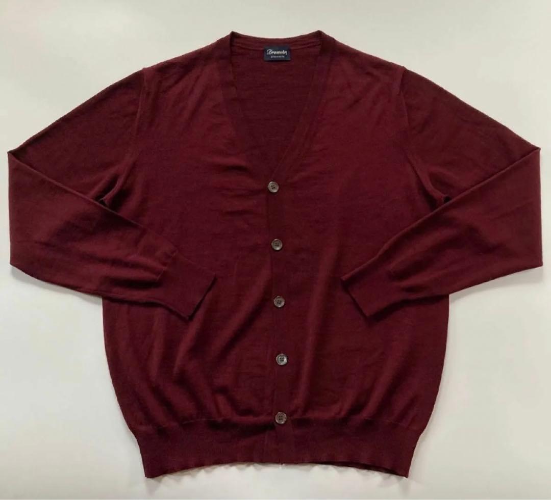 DRUMOHR イタリア製 ニットカーディガン 50 ボルドー