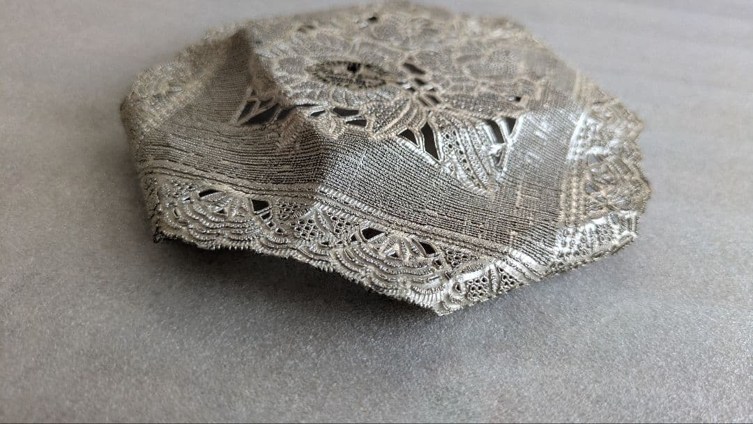 銀製レーストレイ　小物入れ　スターリングシルバー