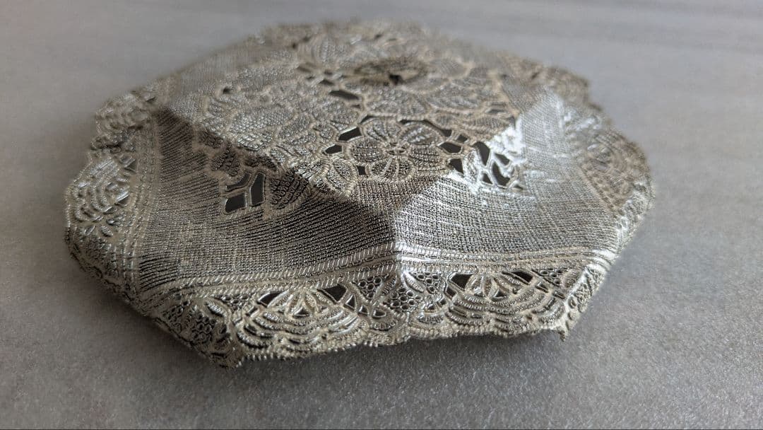 銀製レーストレイ　小物入れ　スターリングシルバー