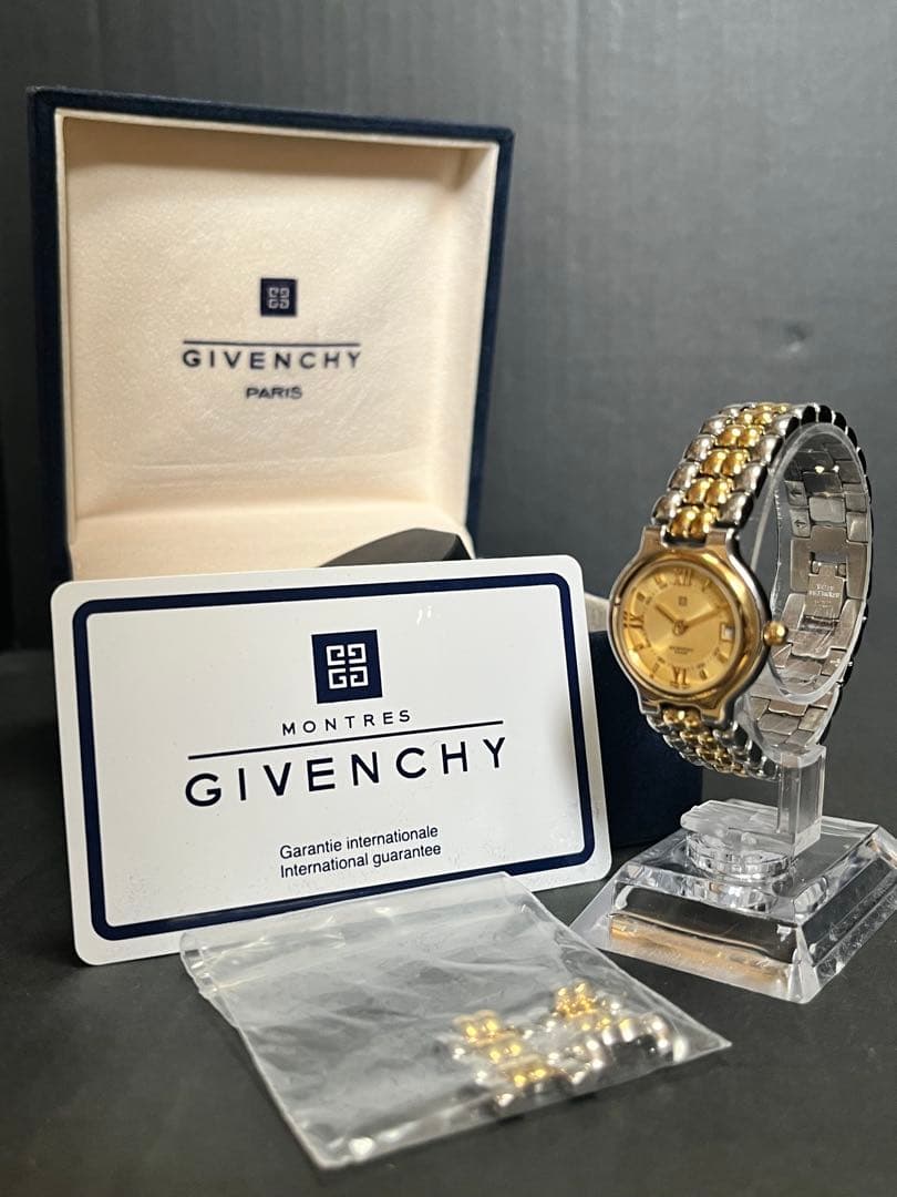 ★超美品！箱保コマ付きジバンシーレディース腕時計　動作良好