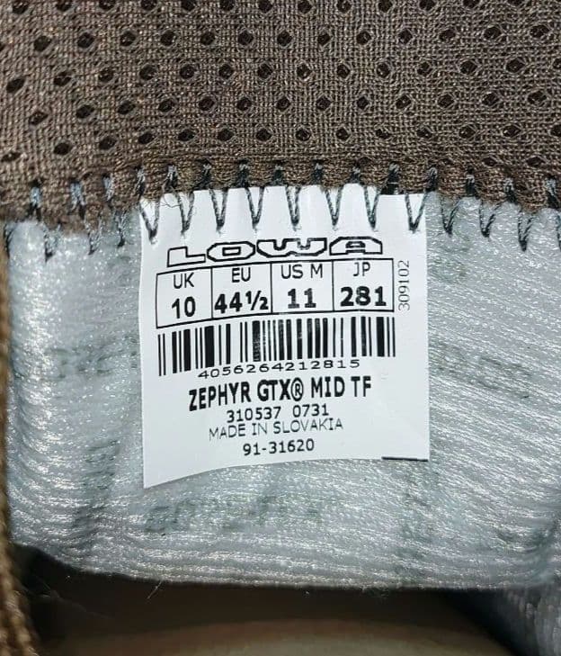 新品 Lowa Zephyr GTX MID TF CoyoteOP UK10