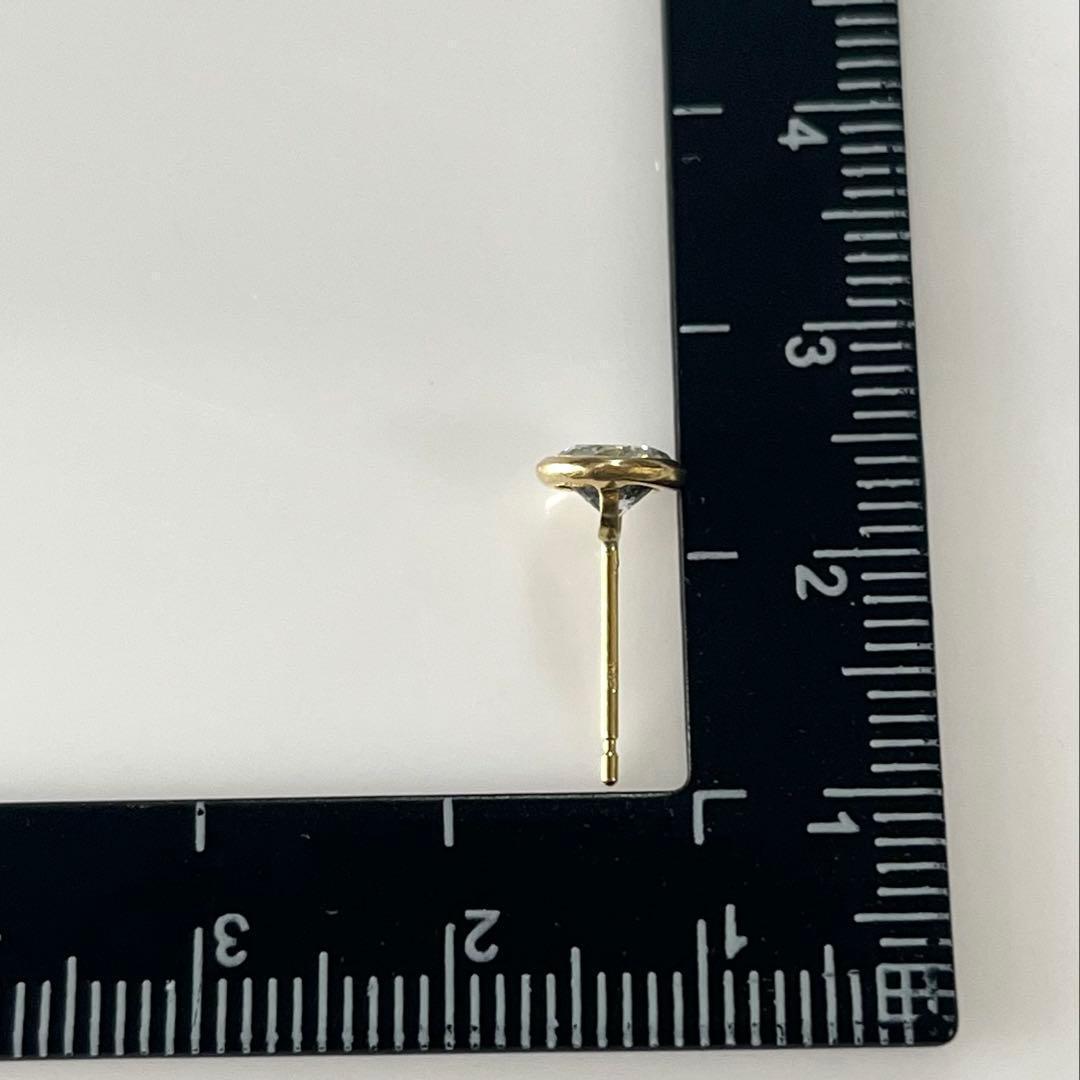 K18 天然ダイヤモンドフクリンピアス 計1.0ct