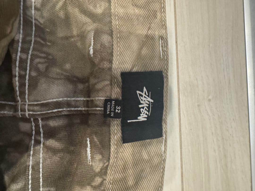 stussy デニムパンツ　ペインターパンツ　ダブルニー　32