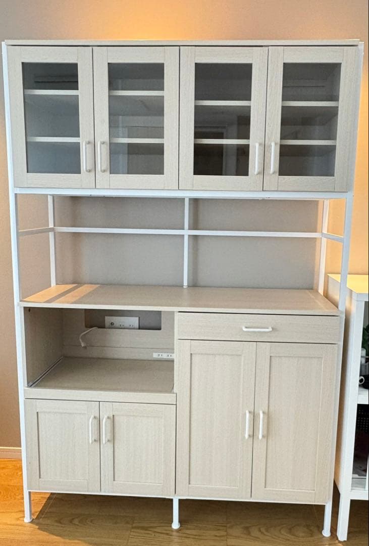 【引取限定】　ニトリ食器棚　ナチュラル北欧風