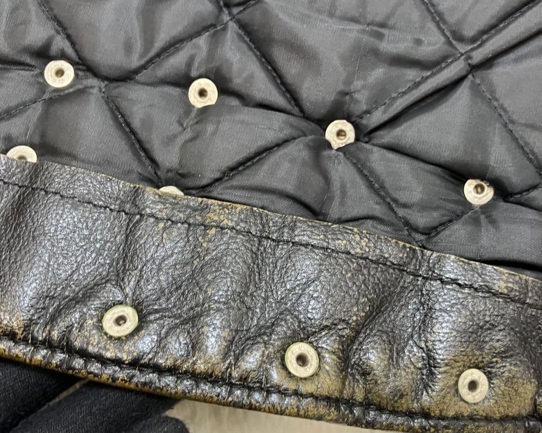 schott　本革ダブルライダース　スタッズ・ワッペン　稀少38サイズ