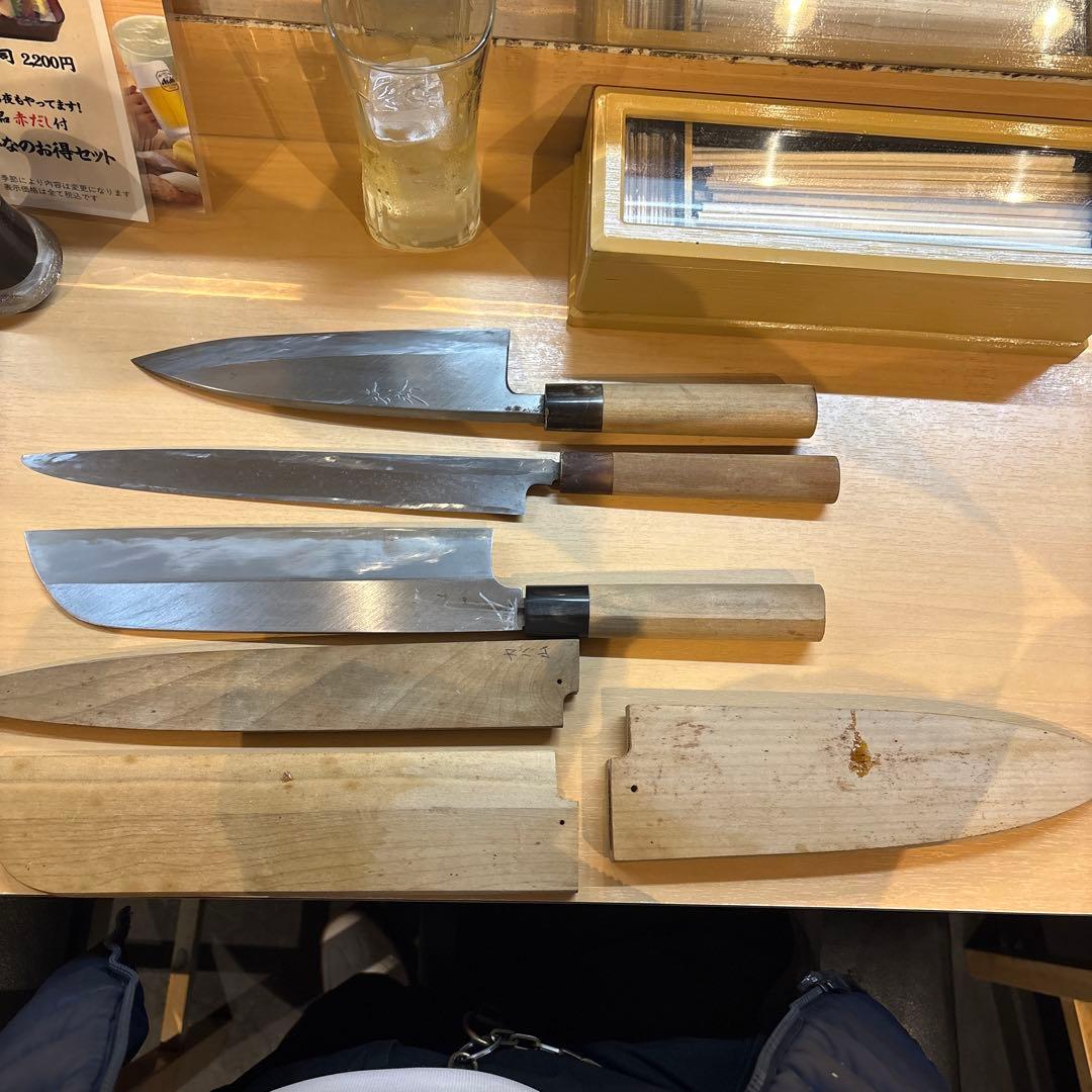 包丁セット 高炭素鋼 3本 木製ケース付き