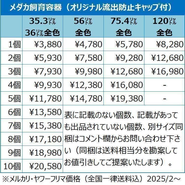 メダカ飼育ケース 36㍑x5個（4色あり） オーバーフロー付 金魚飼育容器 越冬
