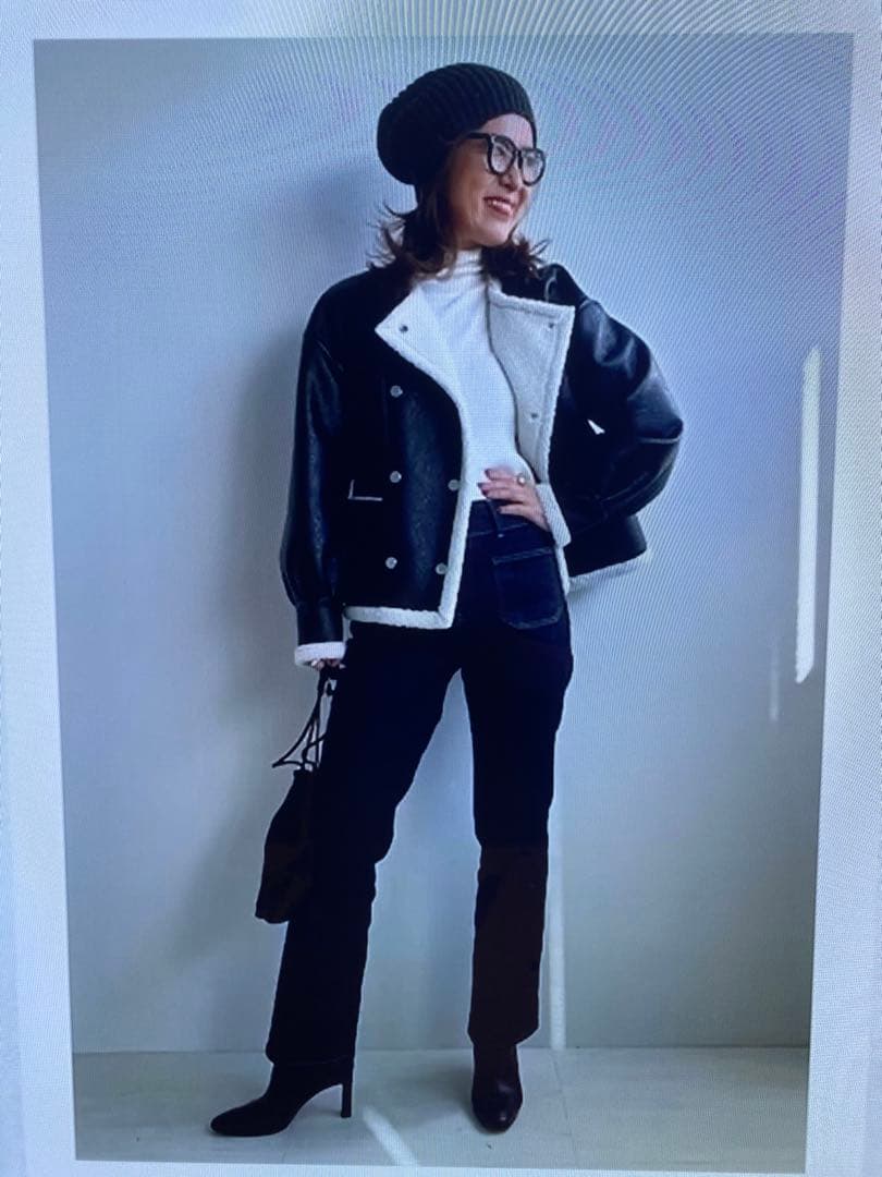 アッパーハイツ　ブラックレザージャケット