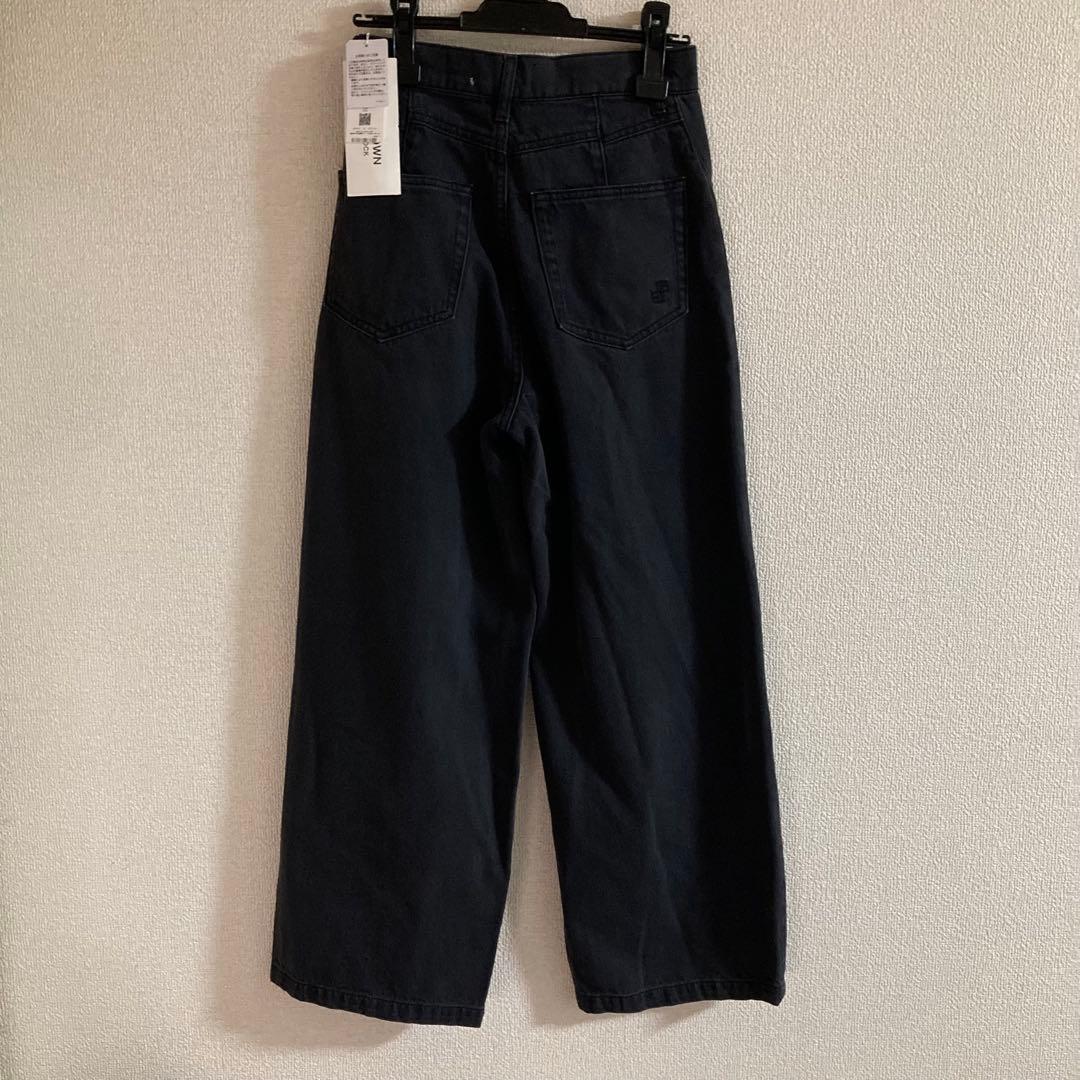 リリーブラウン　ハートビジュー　ワイドデニム　ブラック　0