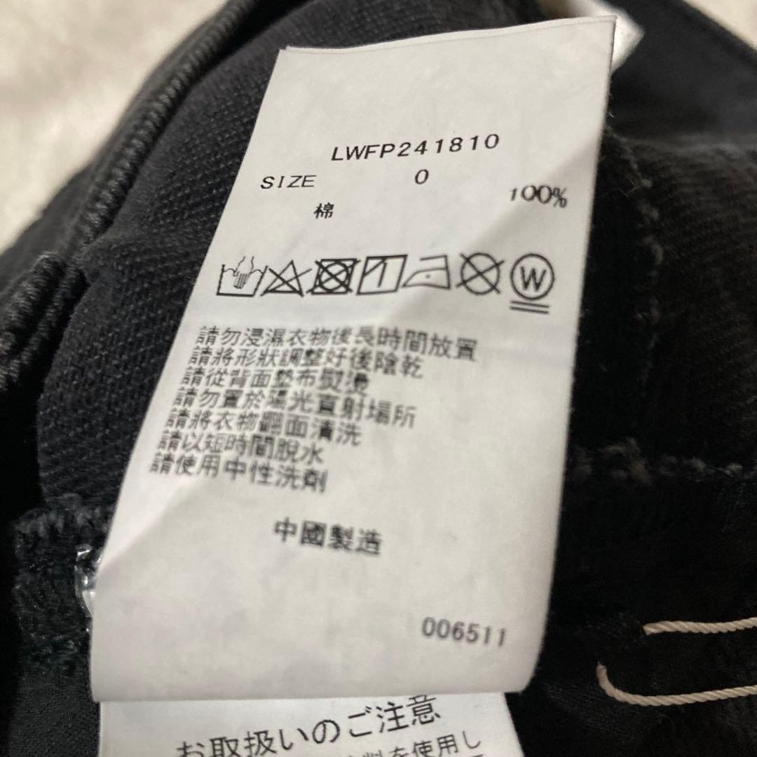 リリーブラウン　ハートビジュー　ワイドデニム　ブラック　0