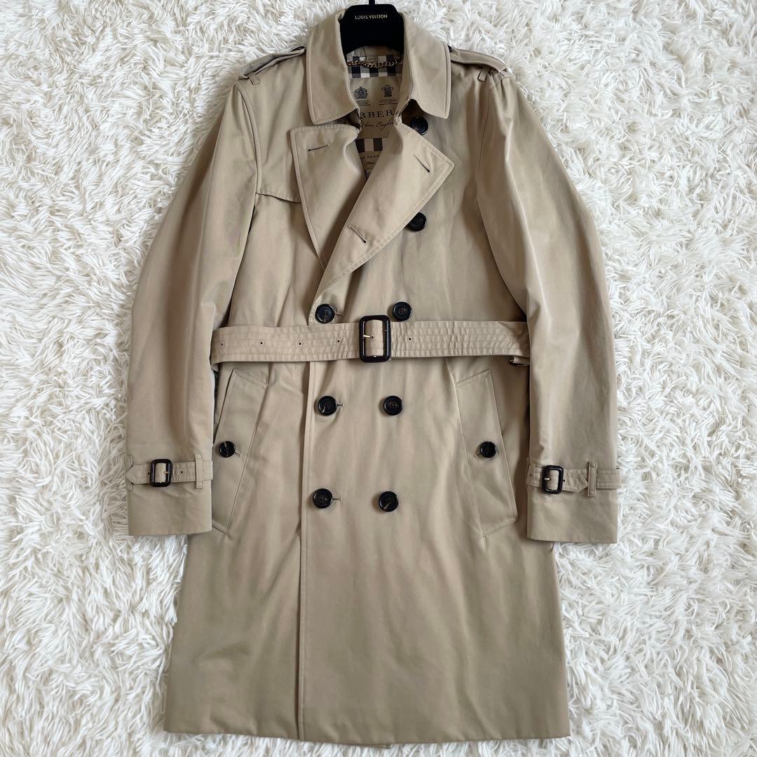 美品　サンドリンガム　バーバリー　トレンチコート　ノバチェック　ハニーベージュ